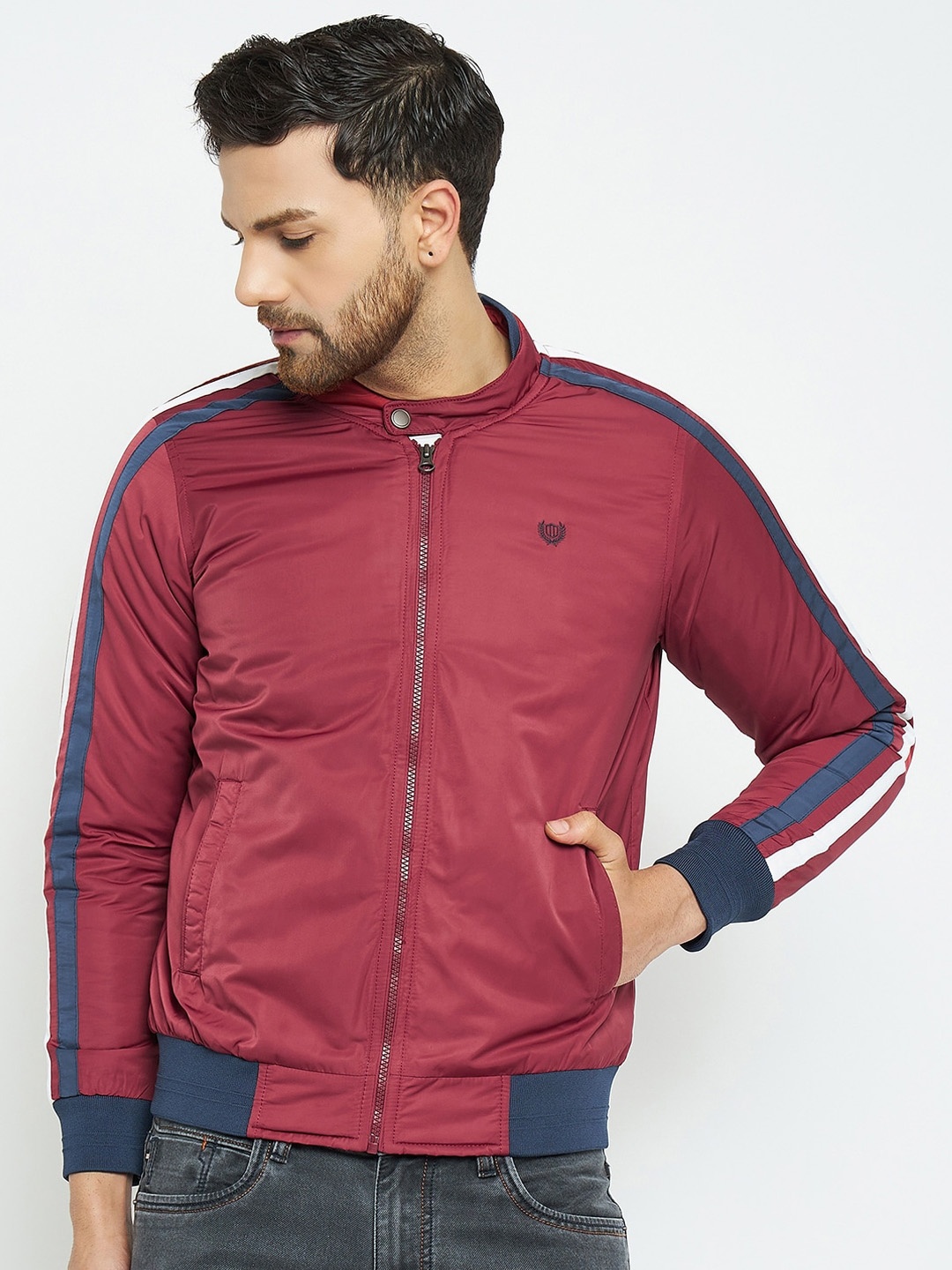 

Duke Long Sleeves Bomber Jacket, Maroon
