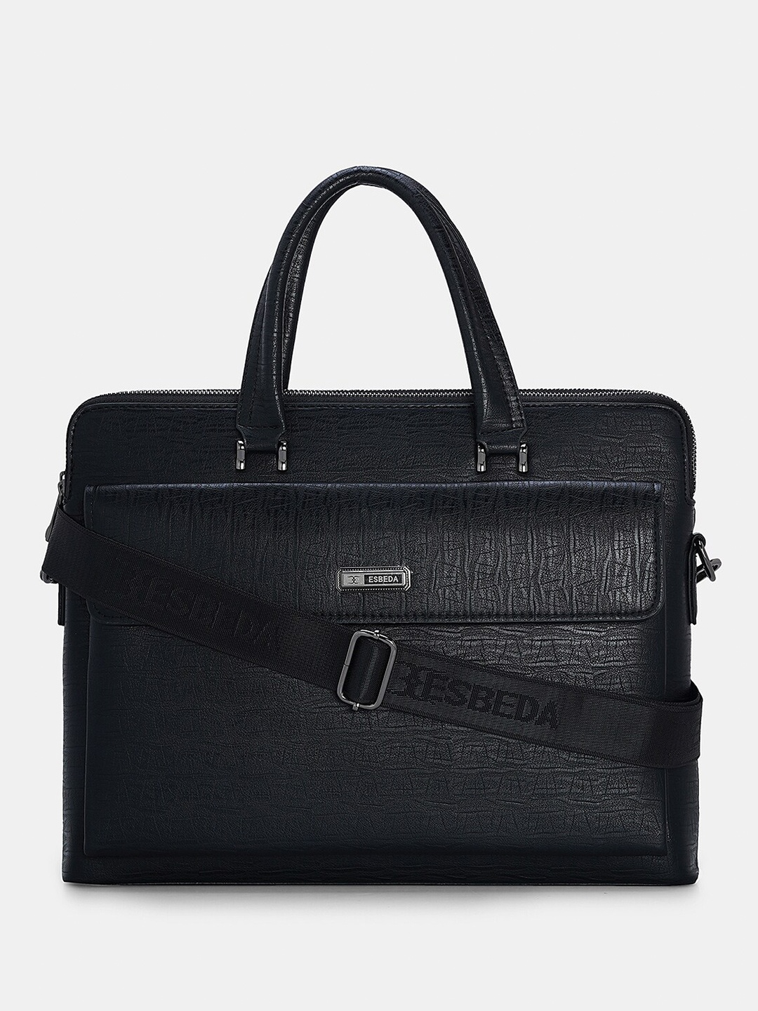 

ESBEDA Men Textured Laptop Bag -Up to 14 inch, Black