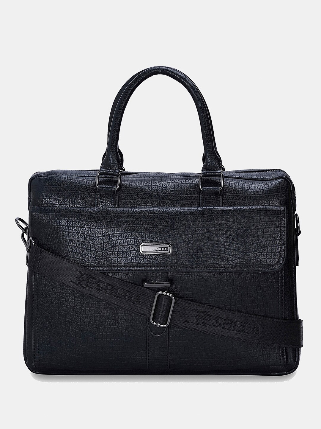 

ESBEDA Men Textured Laptop Bag -Up to 14 inch, Black