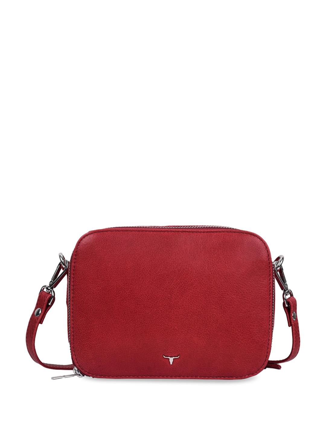 

URBAN FOREST Textured Leather Sling Bag, Red