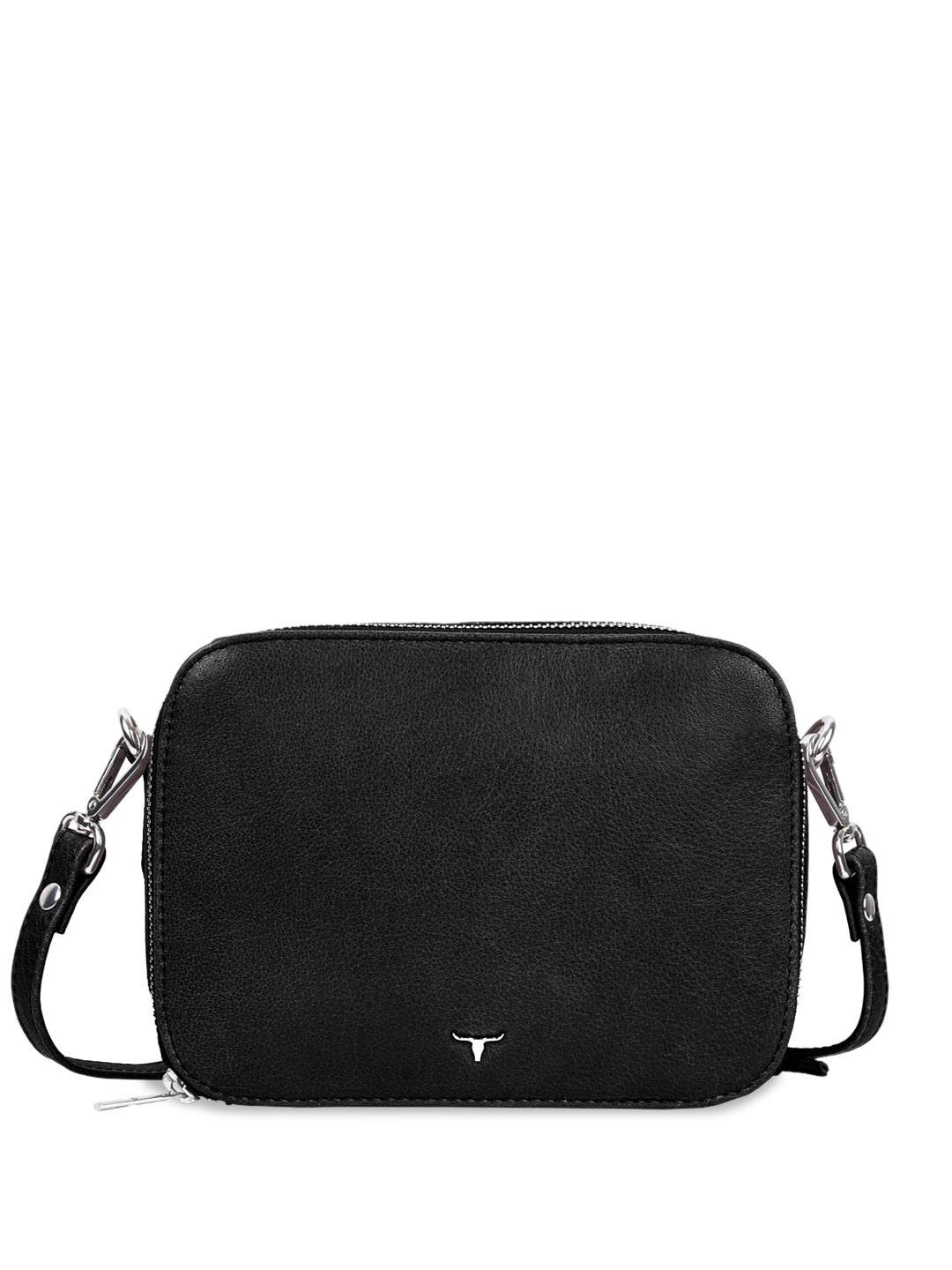 

URBAN FOREST Textured Leather Sling Bag, Black