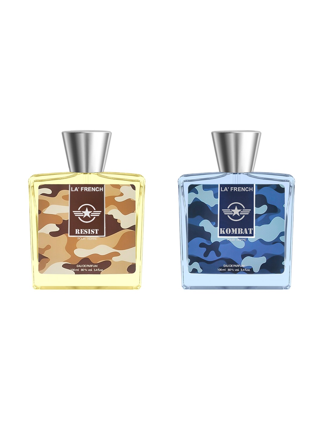 

La French Set Of 2 Resist & Kombat Eau De Parfum - 100ml Each, Brown