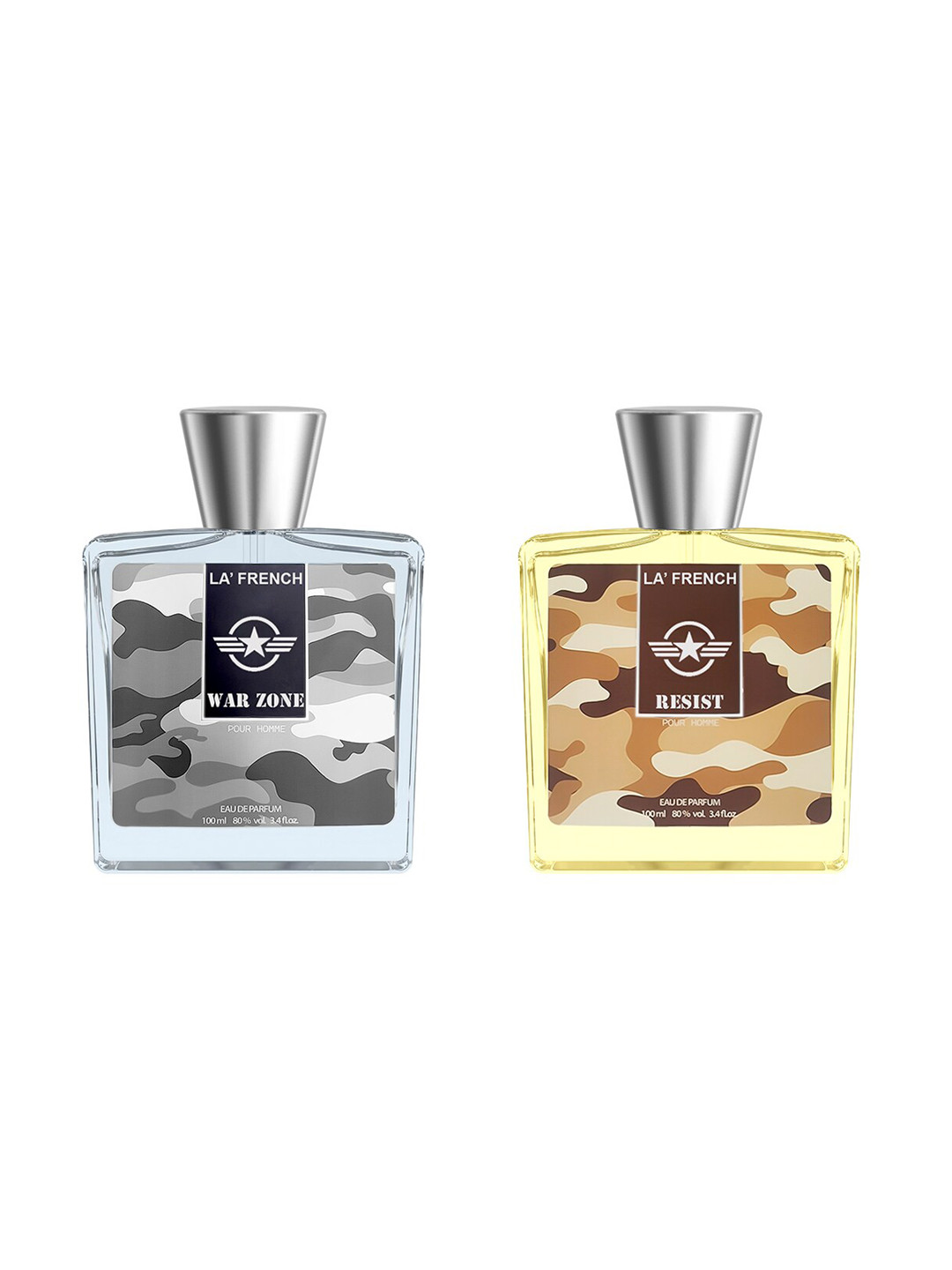 

La French Set Of 2 Men War Zone & Resist Eau De Parfum - 100ml Each, Brown