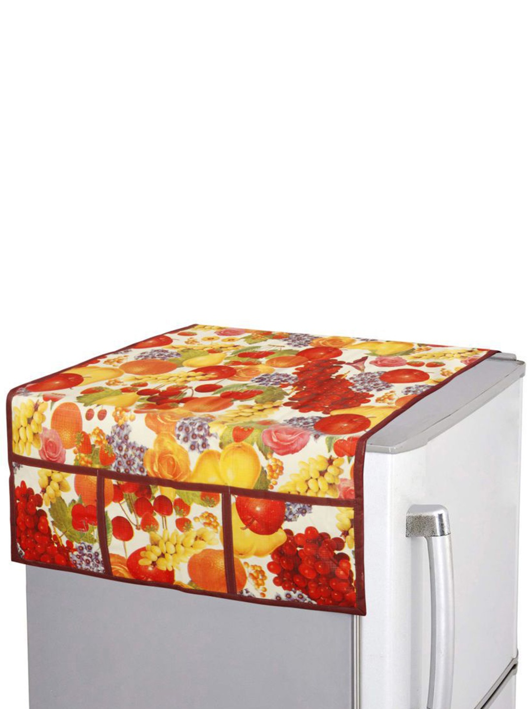 

Dakshya Industries Red Fruit Printed Fridge Top Cover