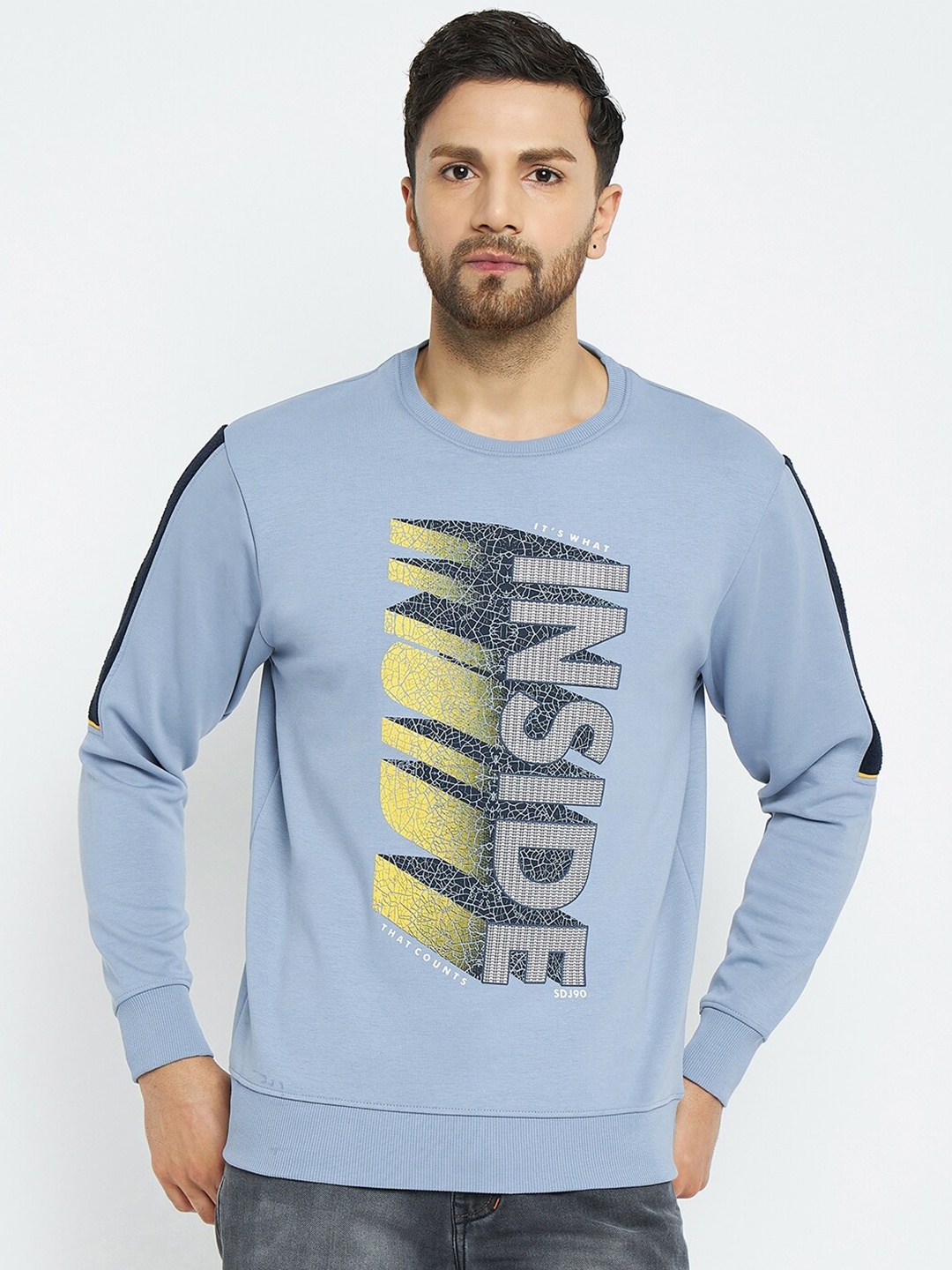 

Duke Typographic Printed Cotton Sweatshirt, Blue