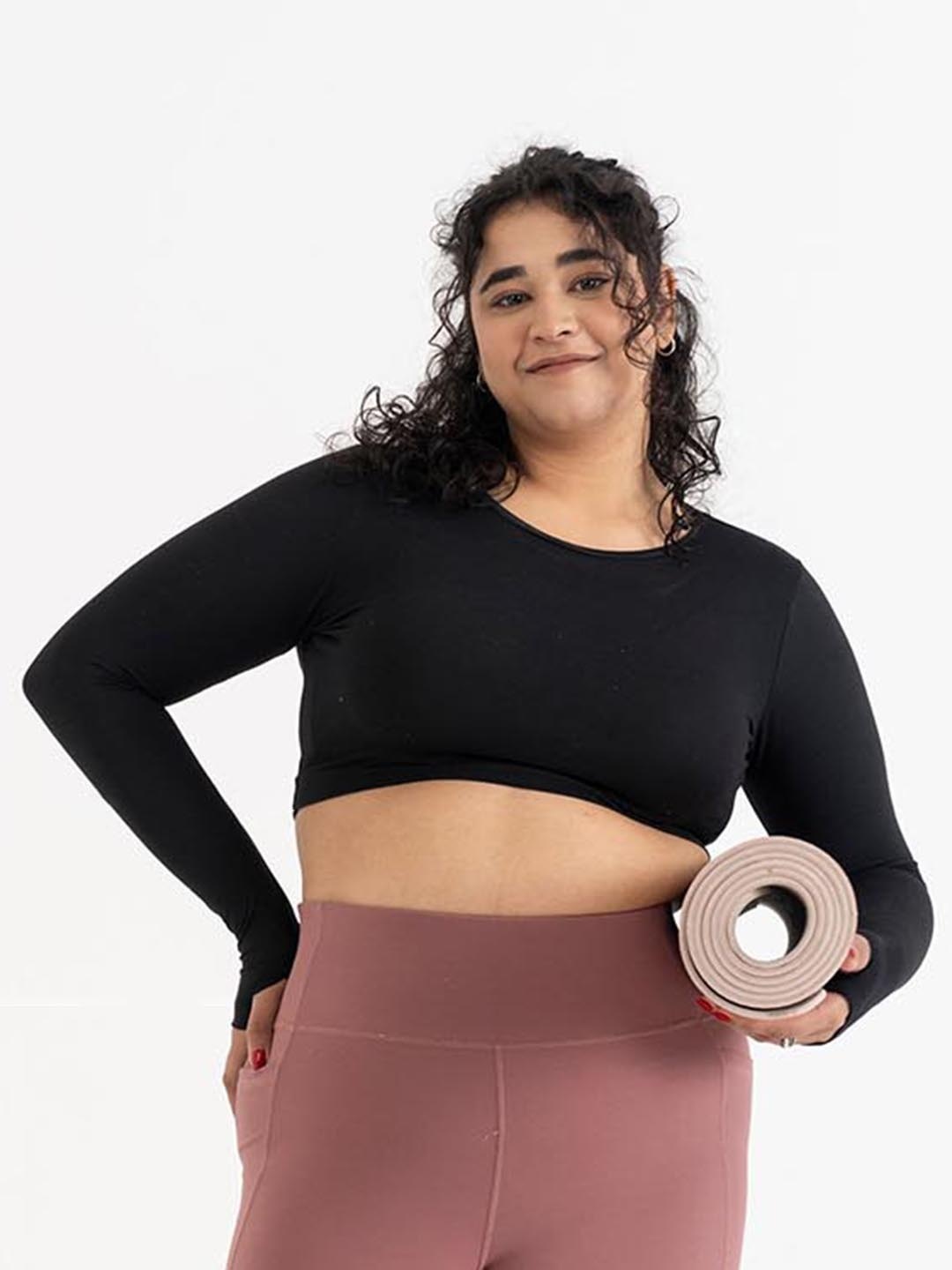 

SPIRIT ANIMAL Round Neck Crop Top, Black