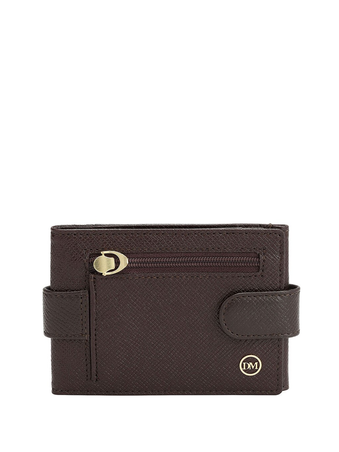 

Da Milano Unisex Leather Money Clip, Brown