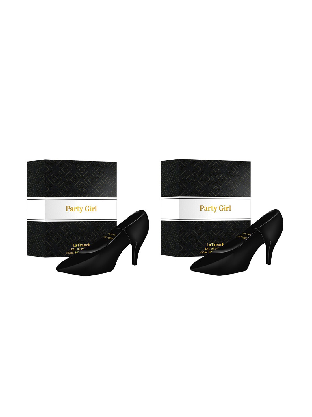 

La French Women Set of 2 Party Girl Long Lasting Eau De Parfum - 85 ml each, Black