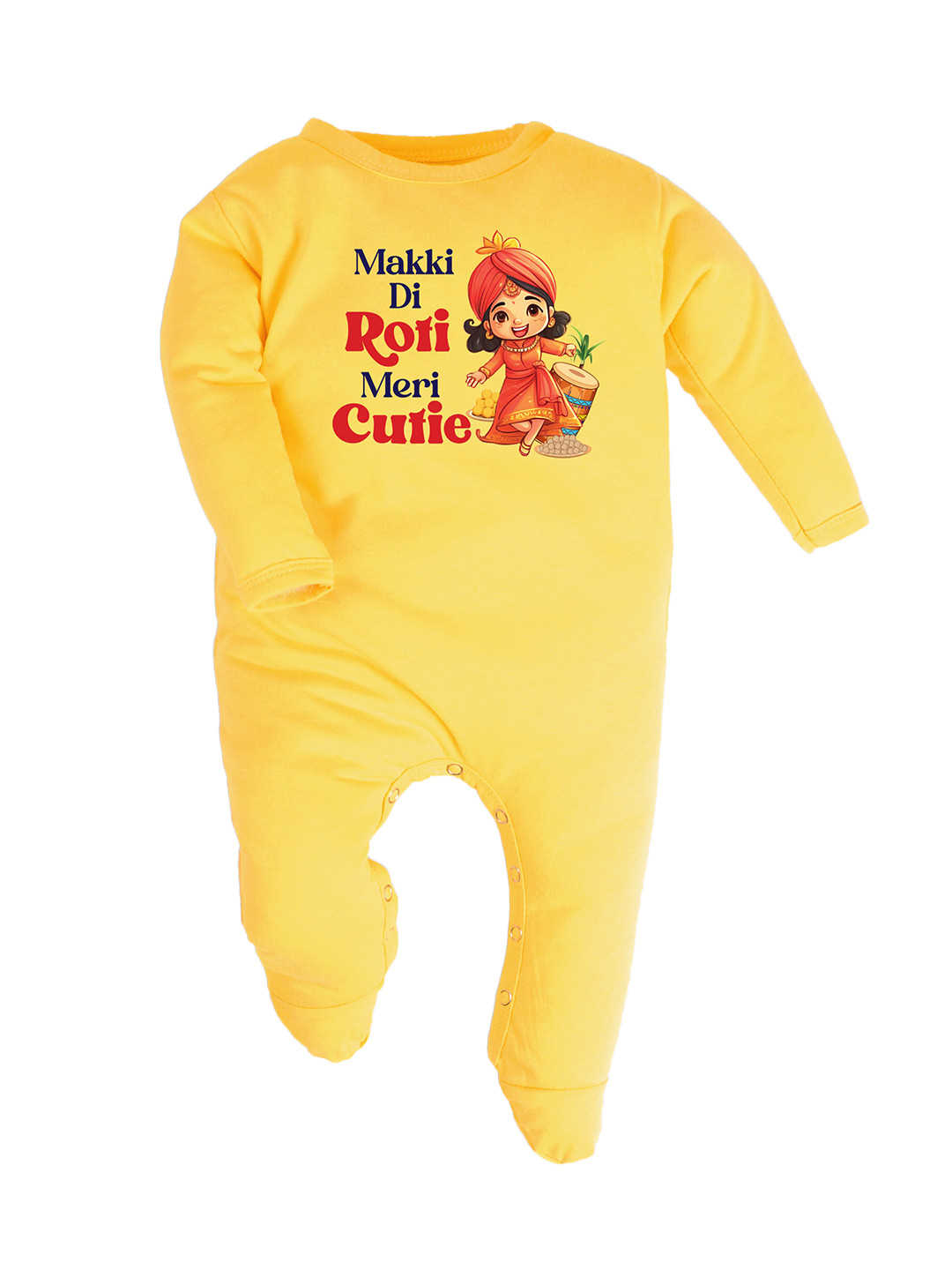 

FFLIRTYGO Infants Typography Printed Pure Cotton Sleepsuit, Yellow