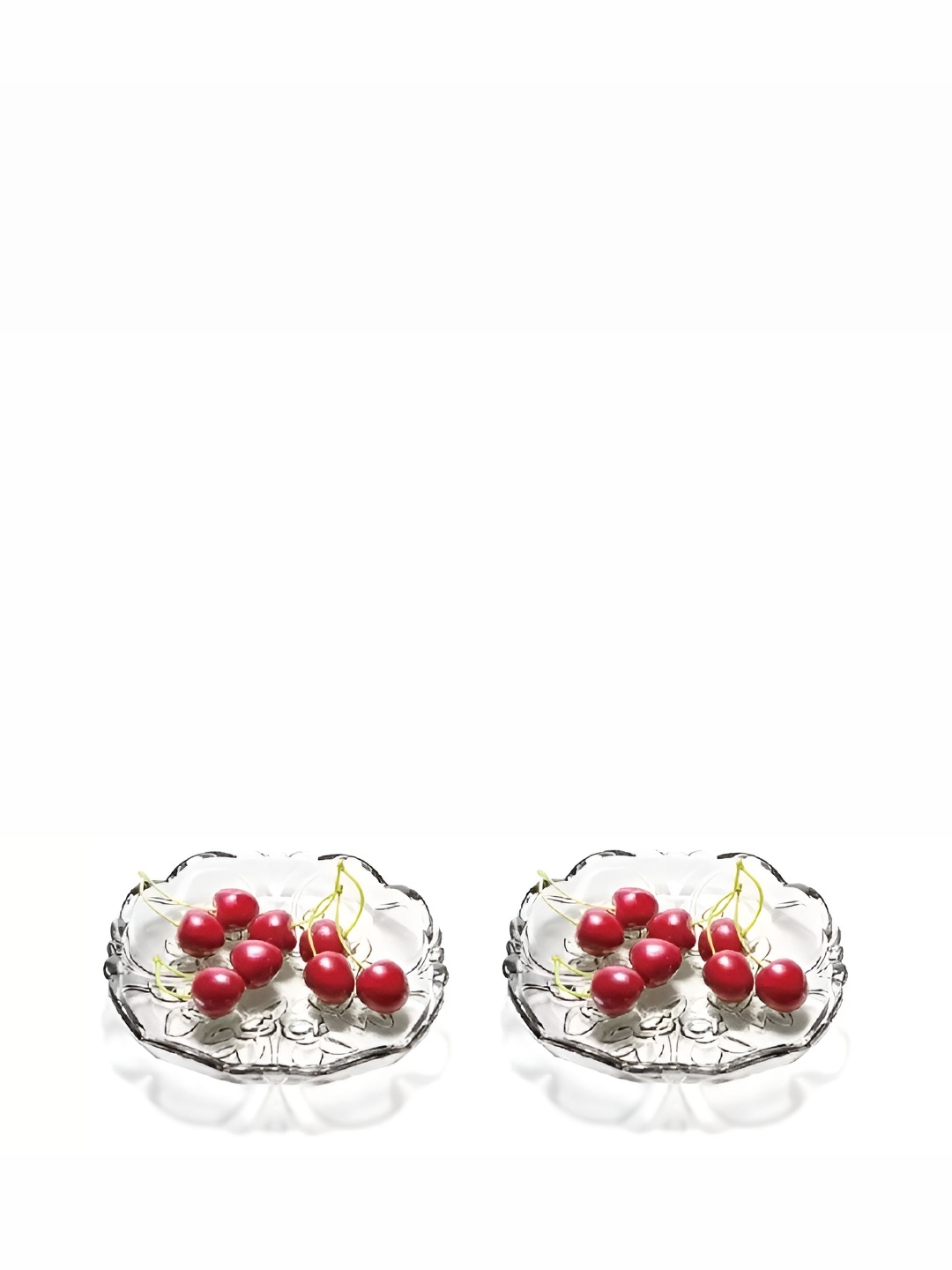 

Afast Transparent 2 Pcs Glass Dishwasher Safe Fruit and Vegetable Plate