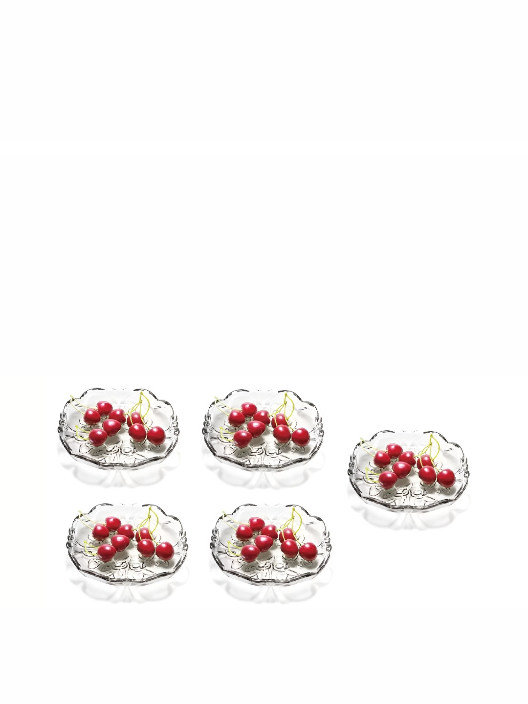 

Afast Transparent 5 Pieces Glass Dishwasher Safe Fruit and Vegetable Plate