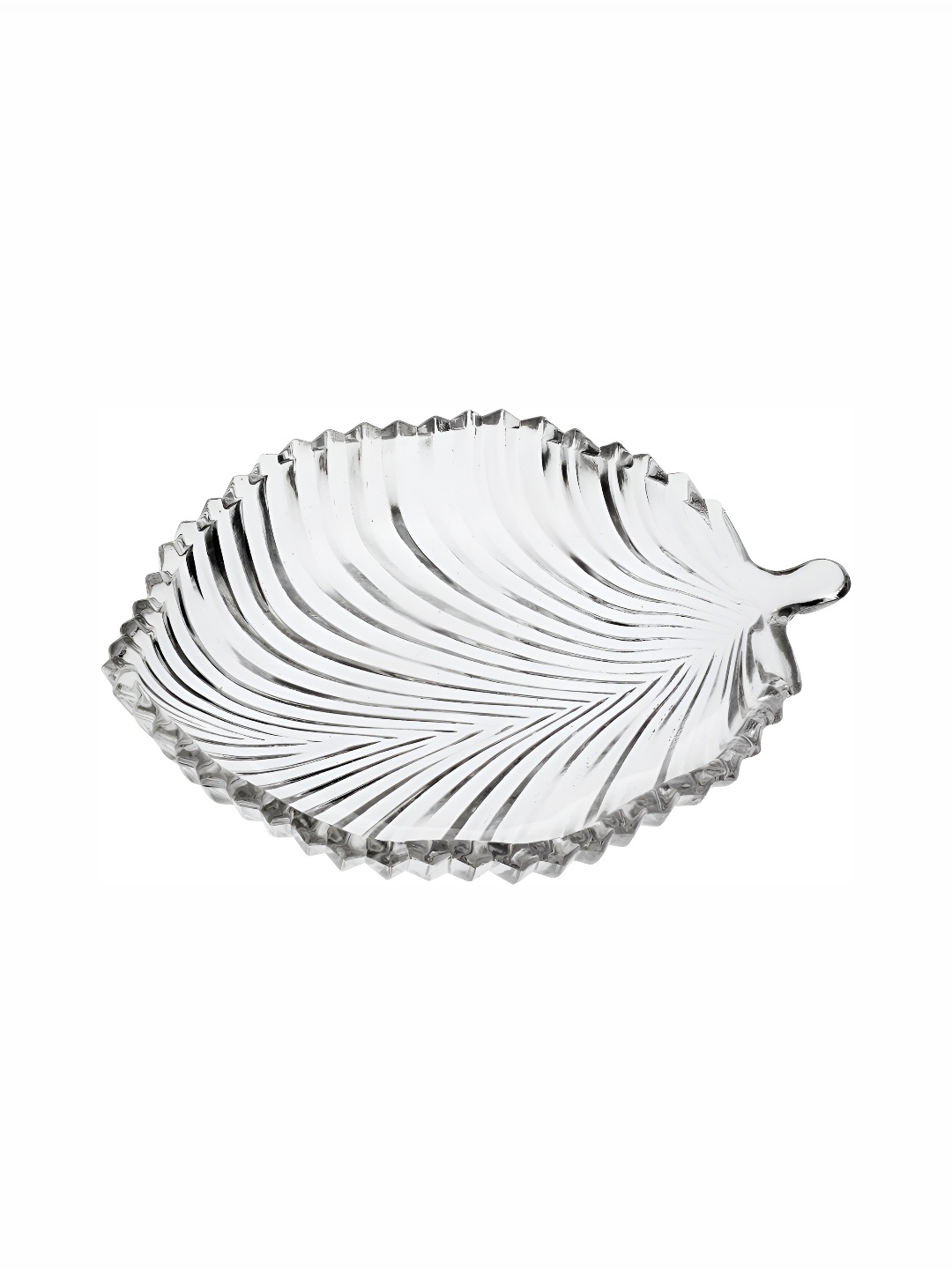 

Afast Transparent Glass Textured Dishwasher Safe Platter