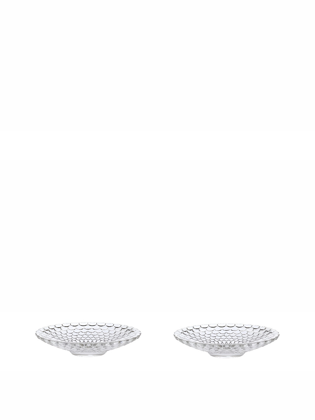 

Afast Transparent 2 Pieces Textured Glass Dishwasher Safe Food Platters