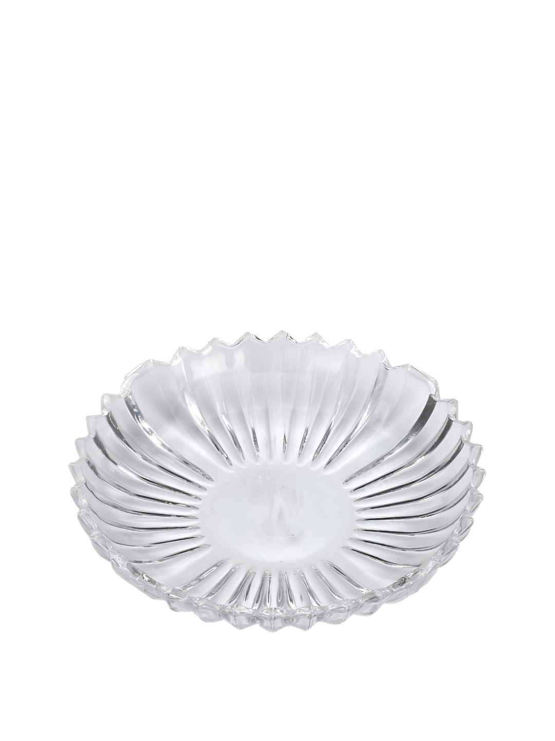 

Afast Transparent Textured Glass Dishwasher Safe Plate
