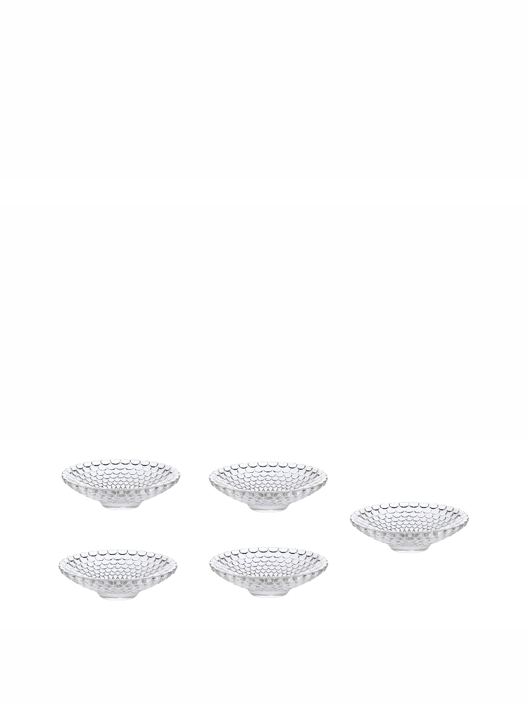 

Afast Transparent 5 Pieces Glass Dishwasher Safe Platters