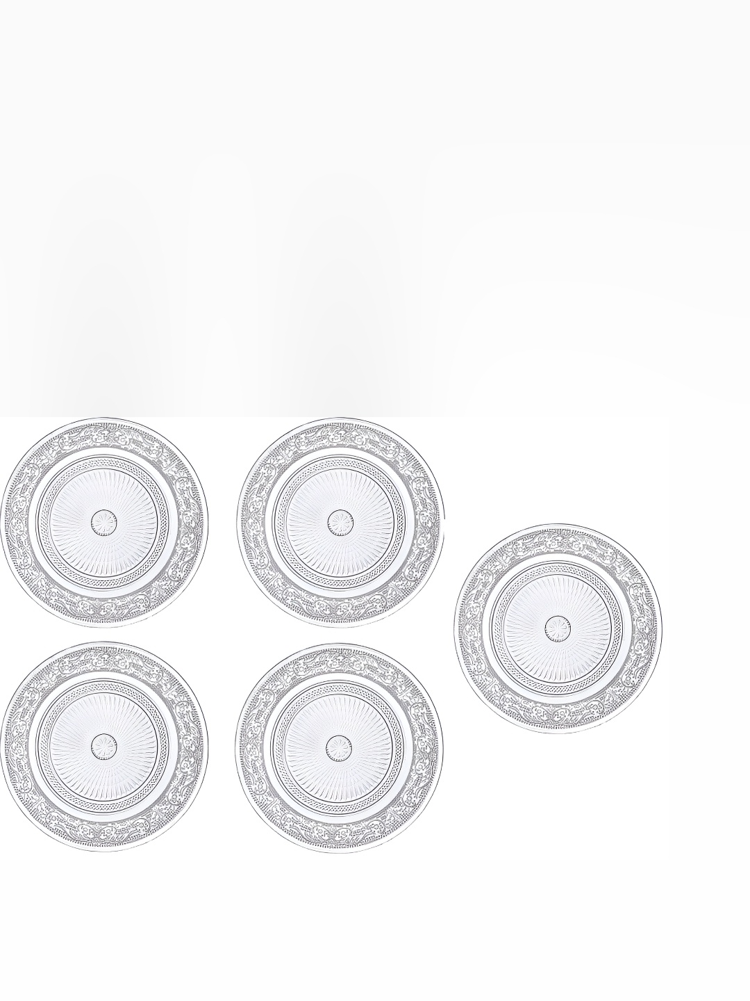 

Afast Transparent 5 Pieces Dishwasher Safe Glass Food Platter