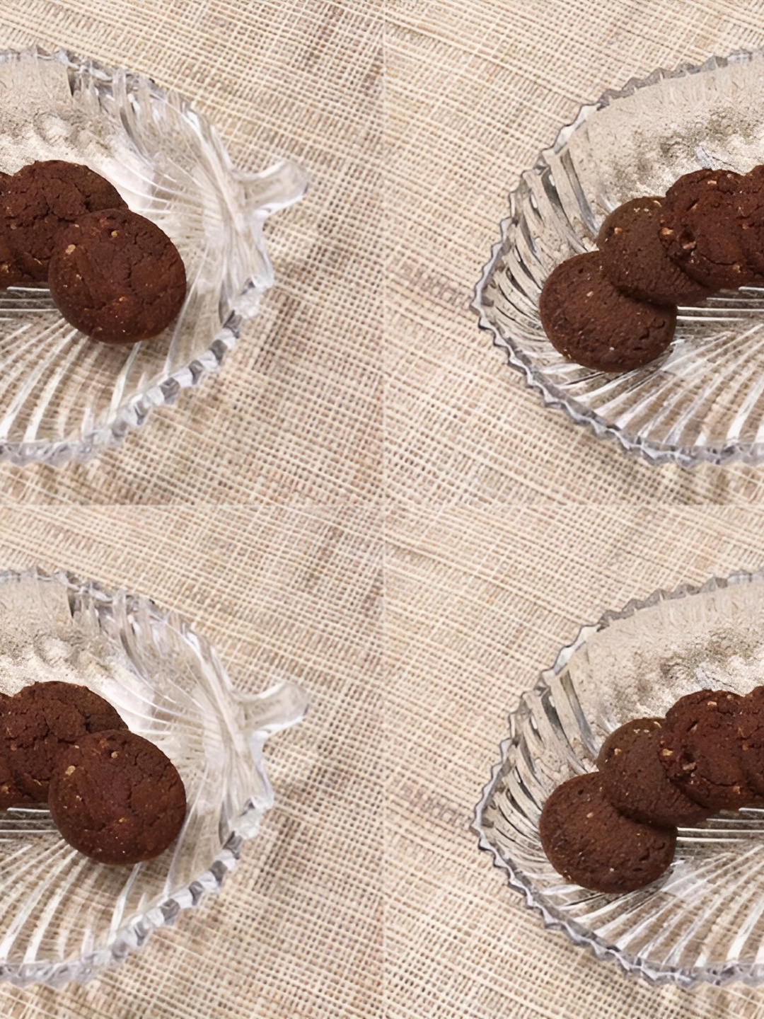 

Afast Transparent 4 Pieces Dishwasher Safe Glass Food Platter