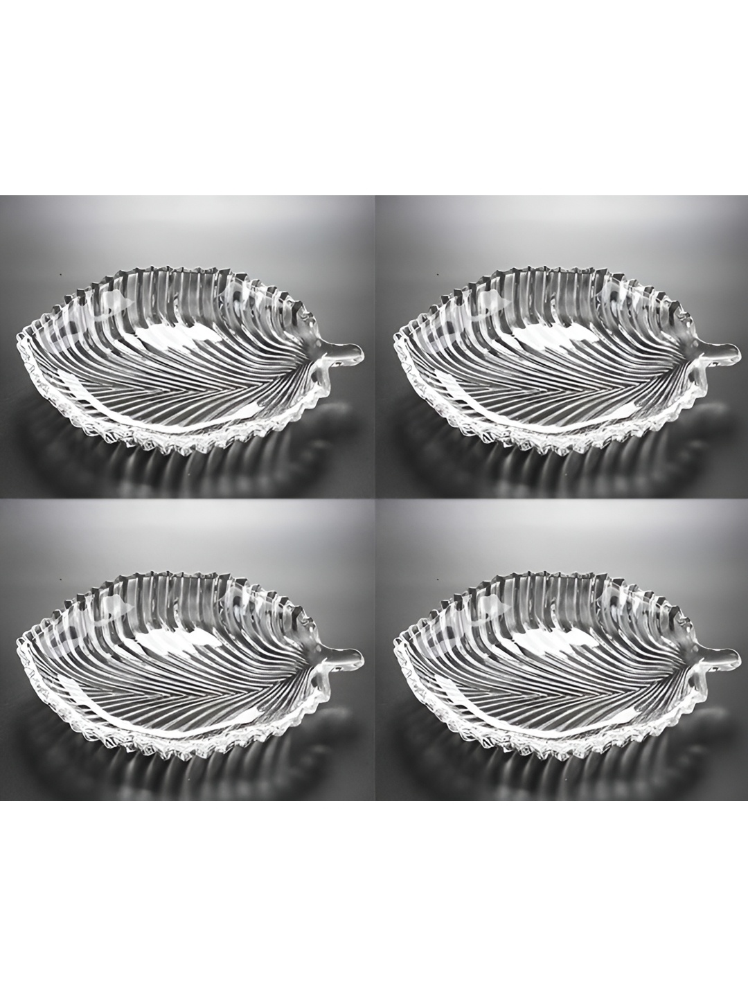 

Afast Transparent 4 Pieces Dishwasher Safe Glass Food Platter