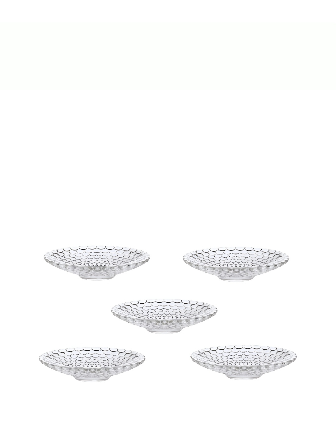 

Afast Transparent 5 Pieces Glass Dishwasher Safe Food Platter