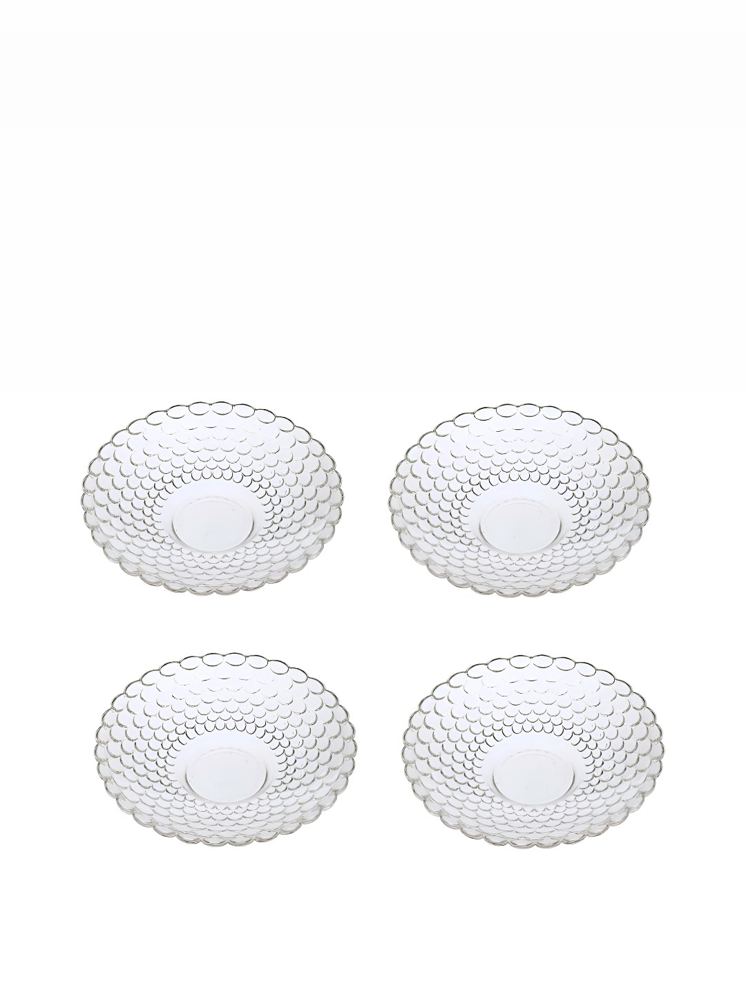 

Afast Transparent 4 Pieces Glass Dishwasher Safe Food Platter