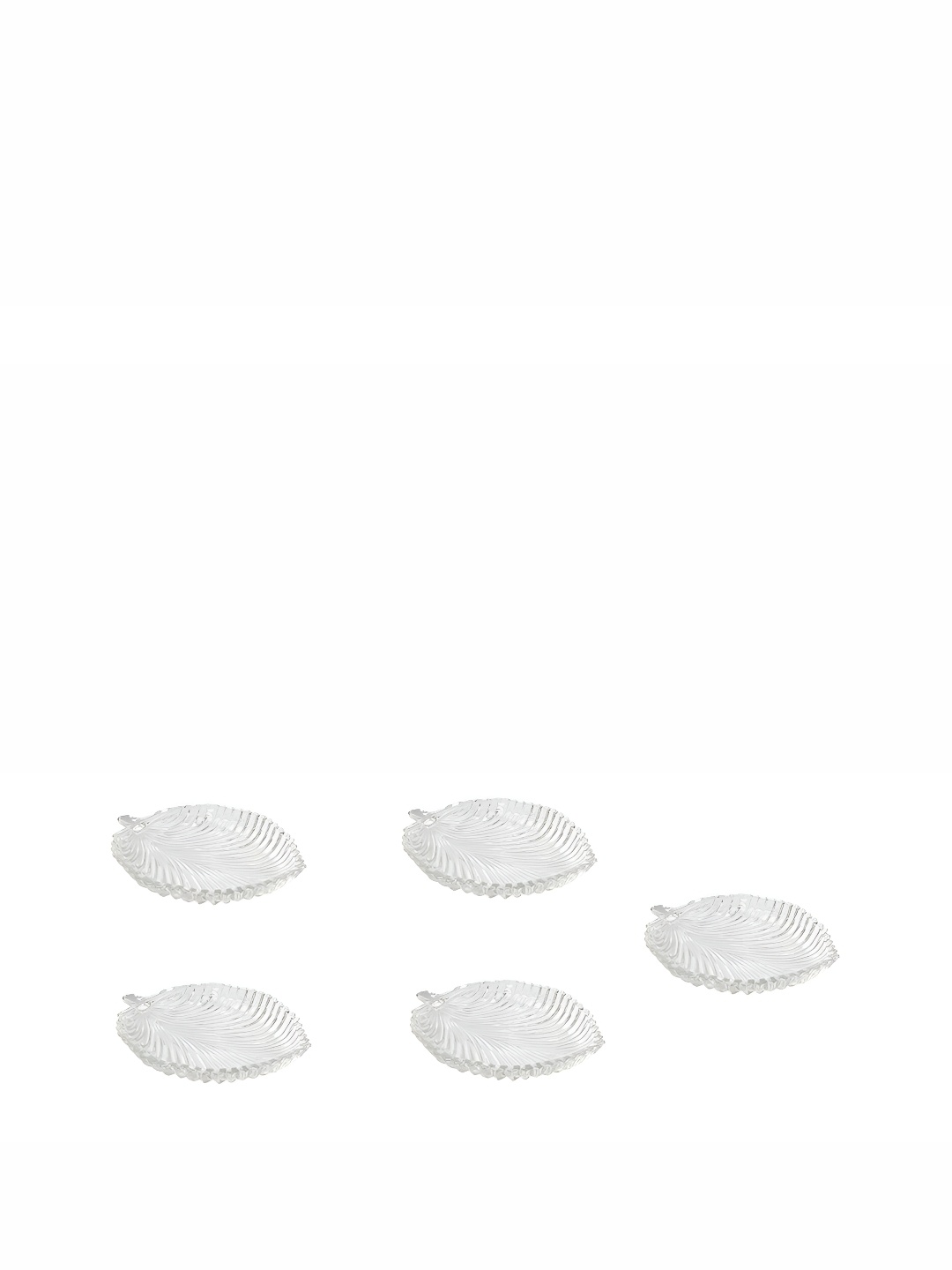 

Afast Transparent 5 Pieces Glass Dishwasher Safe Platters