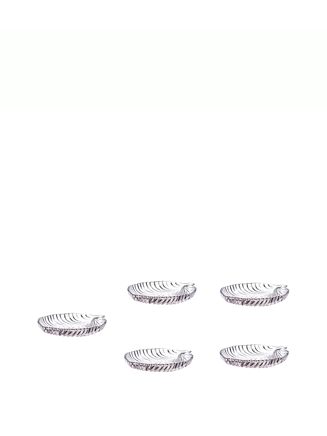 

Afast Transparent 5 Pieces Dishwasher Safe Glass Food Platter