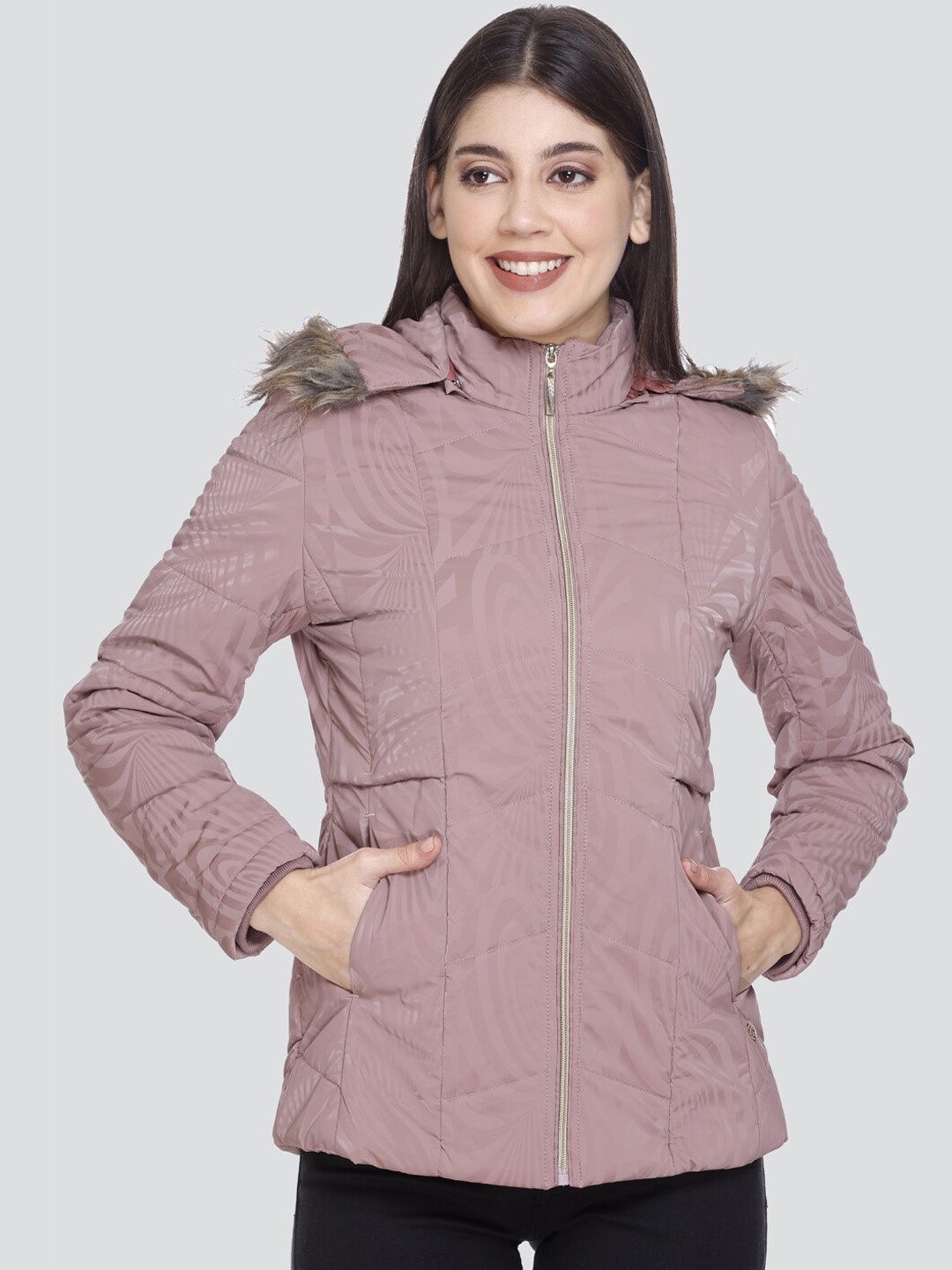 

PEPLS Hooded Padded Jacket, Pink