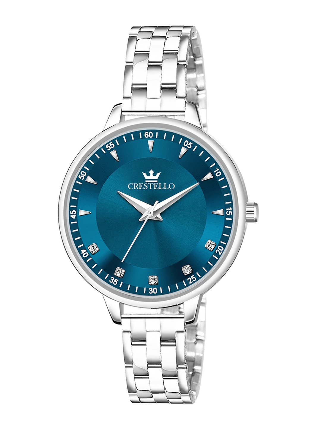 

CRESTELLO Women Stainless Steel Straps Analogue Watch CR-L138-BLU-CH, Blue