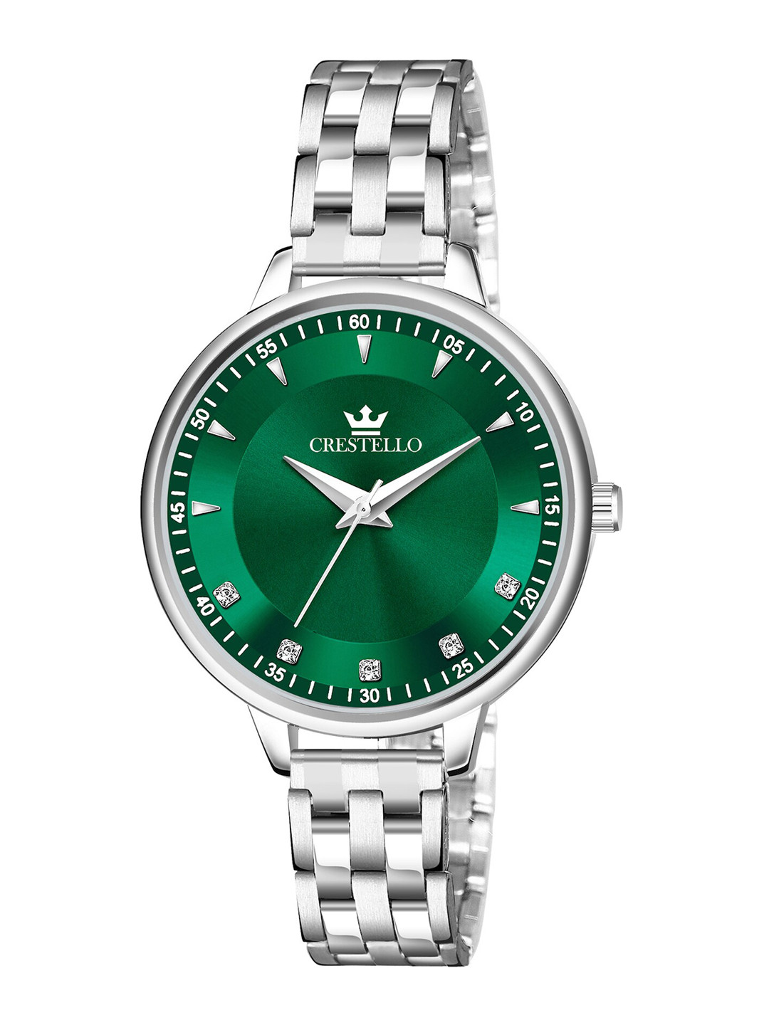 

CRESTELLO Women Stainless Steel Straps Analogue Watch CR-L138-GRN-CH, Green