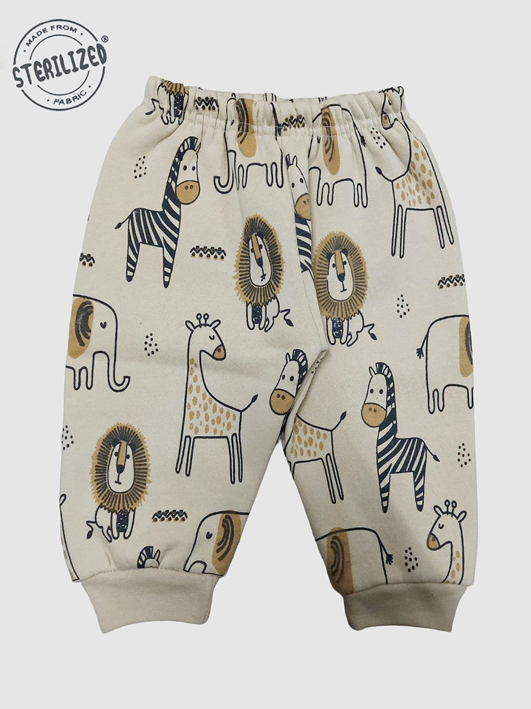 

Moms Love Kids Conversational Printed Cotton Joggers, Beige