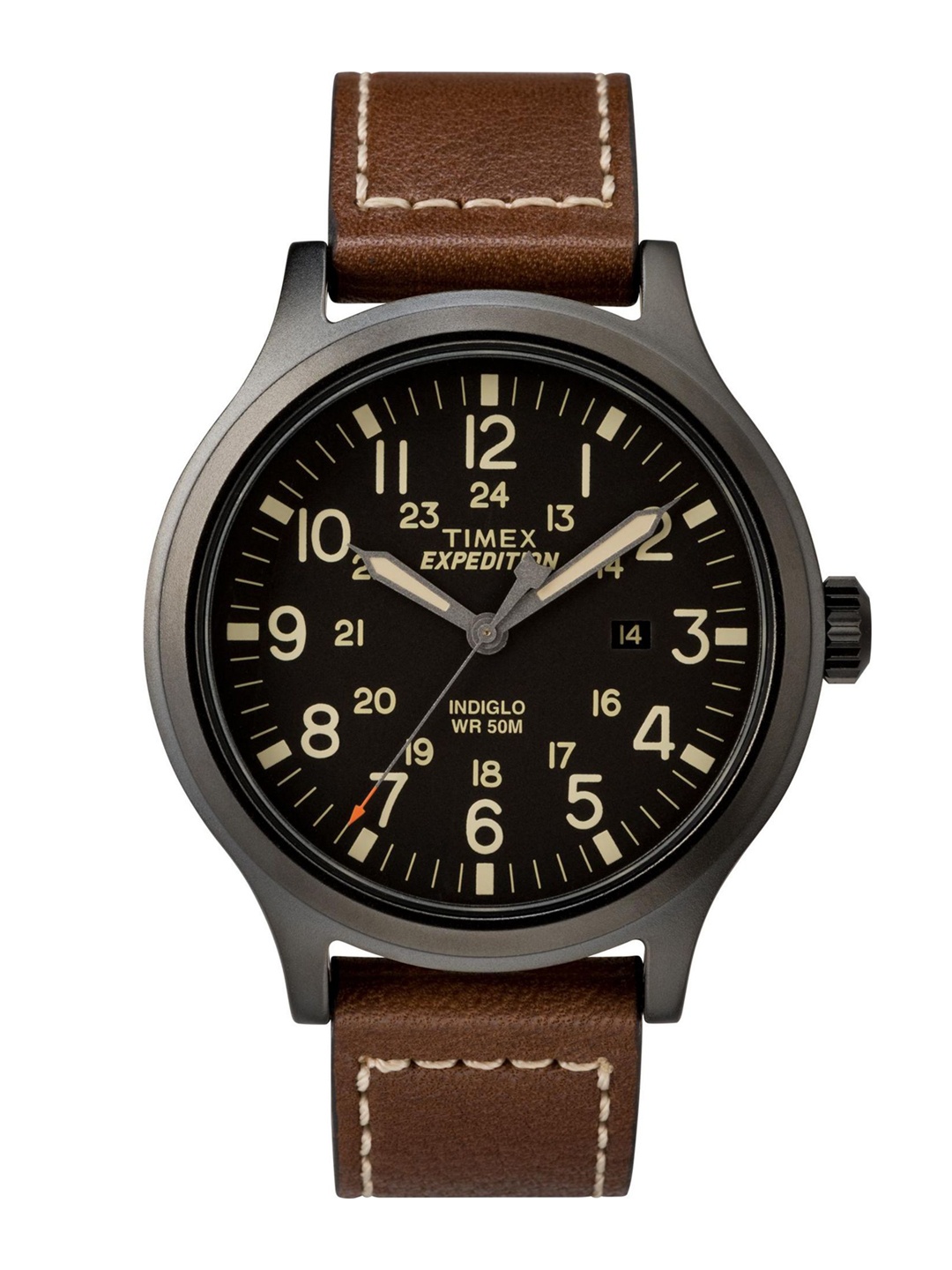 

Timex Men Leather Straps Analogue Watch TW4B11300JQ, Brown