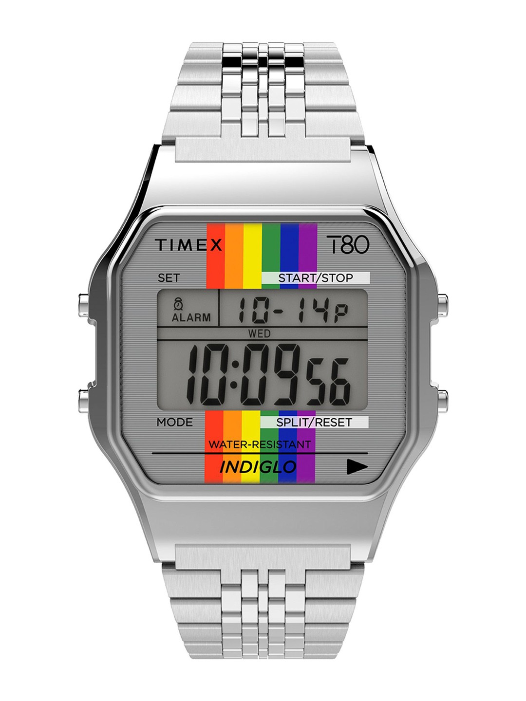 

Timex Unisex Stainless Steel Straps Digital Watch TW2U70700X8, Black