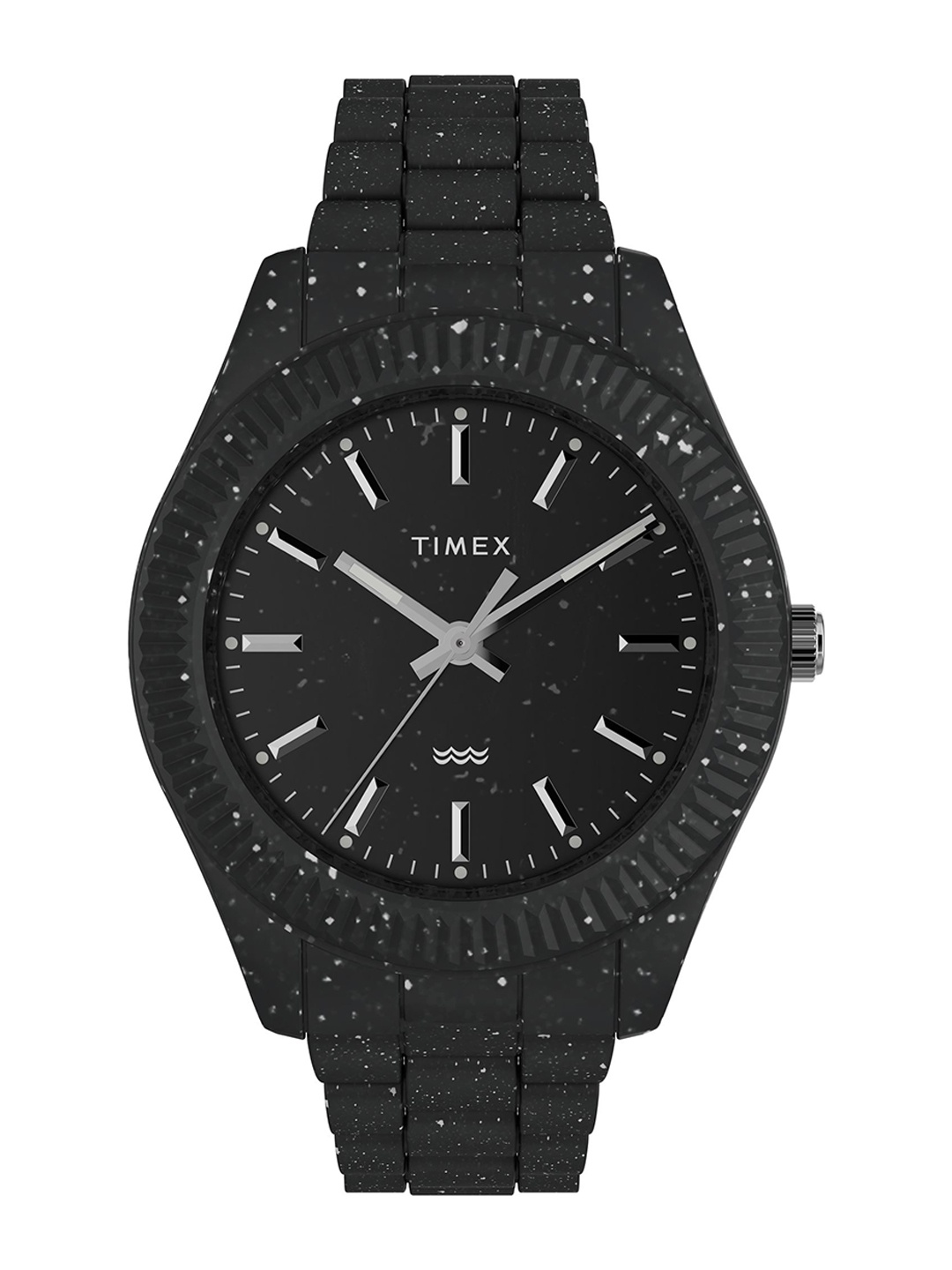 

Timex Men Textured Dial & Ceramic Straps Analogue Watch TW2V77000X6, Black
