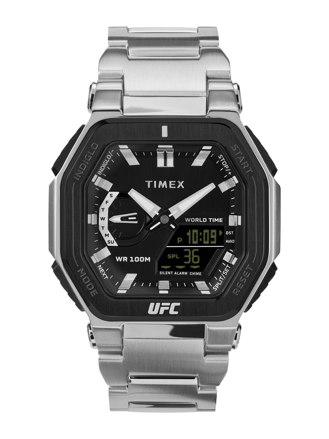 

Timex Men Stainless Steel Bracelet Style Straps Analogue Watch TW2V84600X6, Black