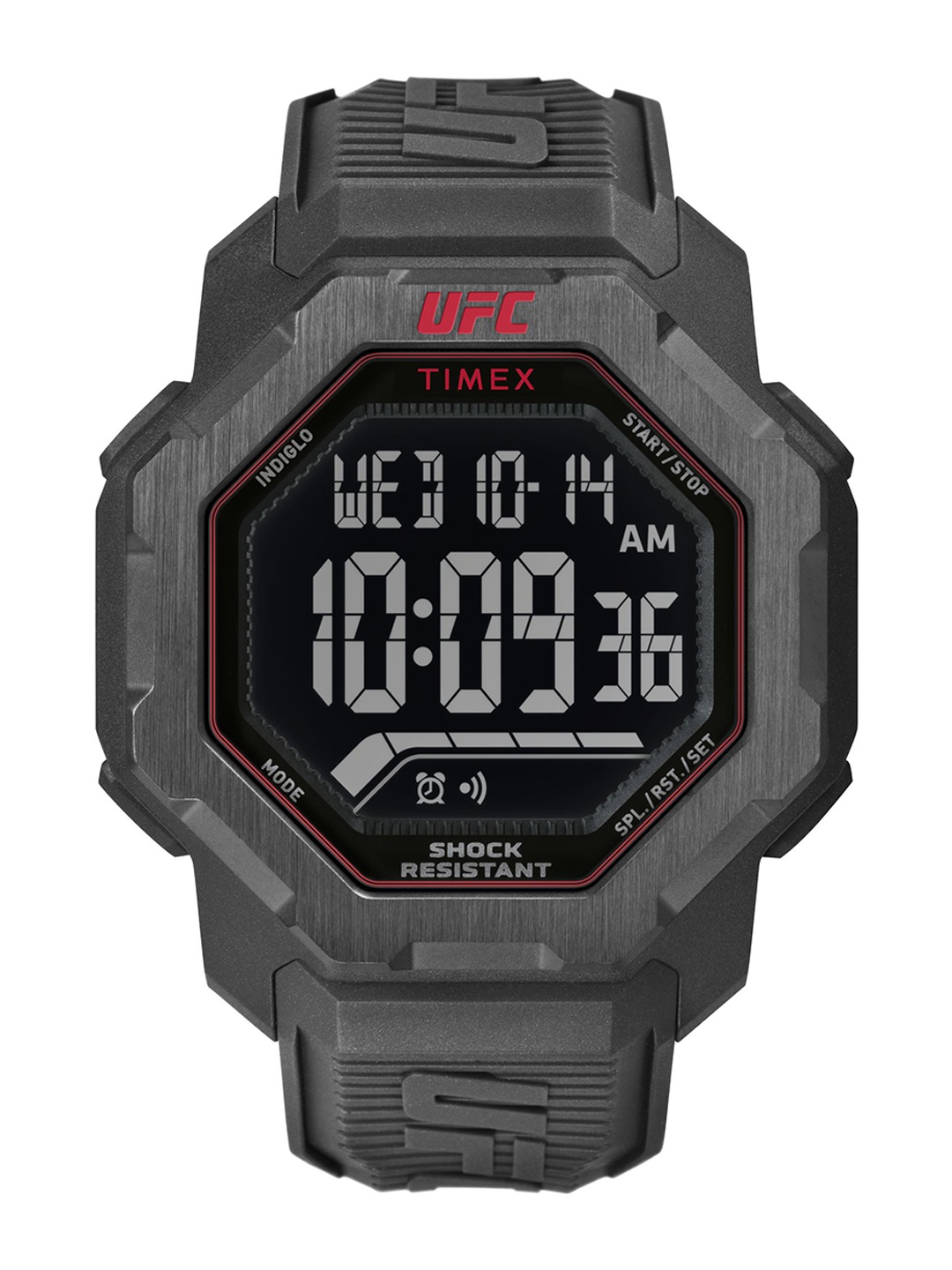 

Timex Men Asymmetric Dial & Textured Straps Digital Watch TW2V88100X6, Black