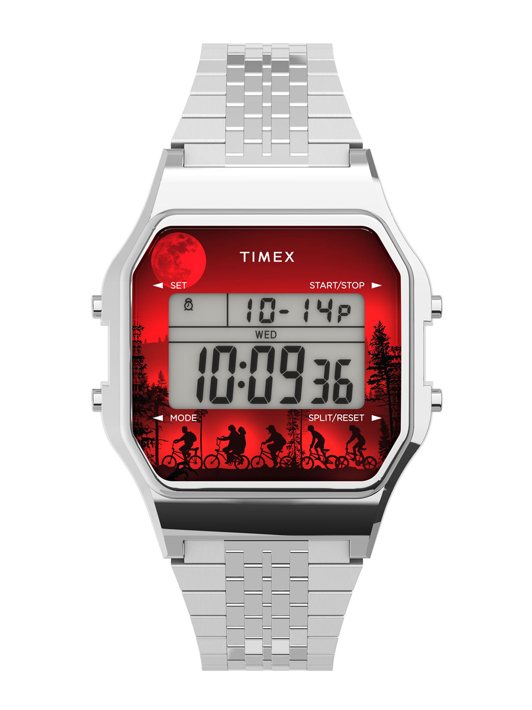 

Timex Unisex Stainless Steel Bracelet Style Straps Analogue Watch TW2V50900X8, Red