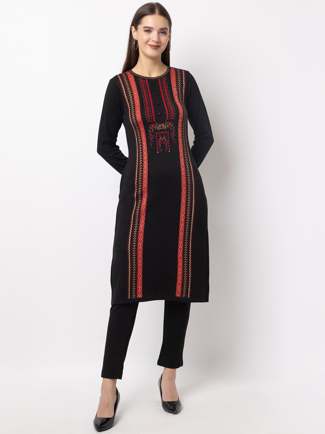 

KEIKO Women Black Floral Regular Palazzos &