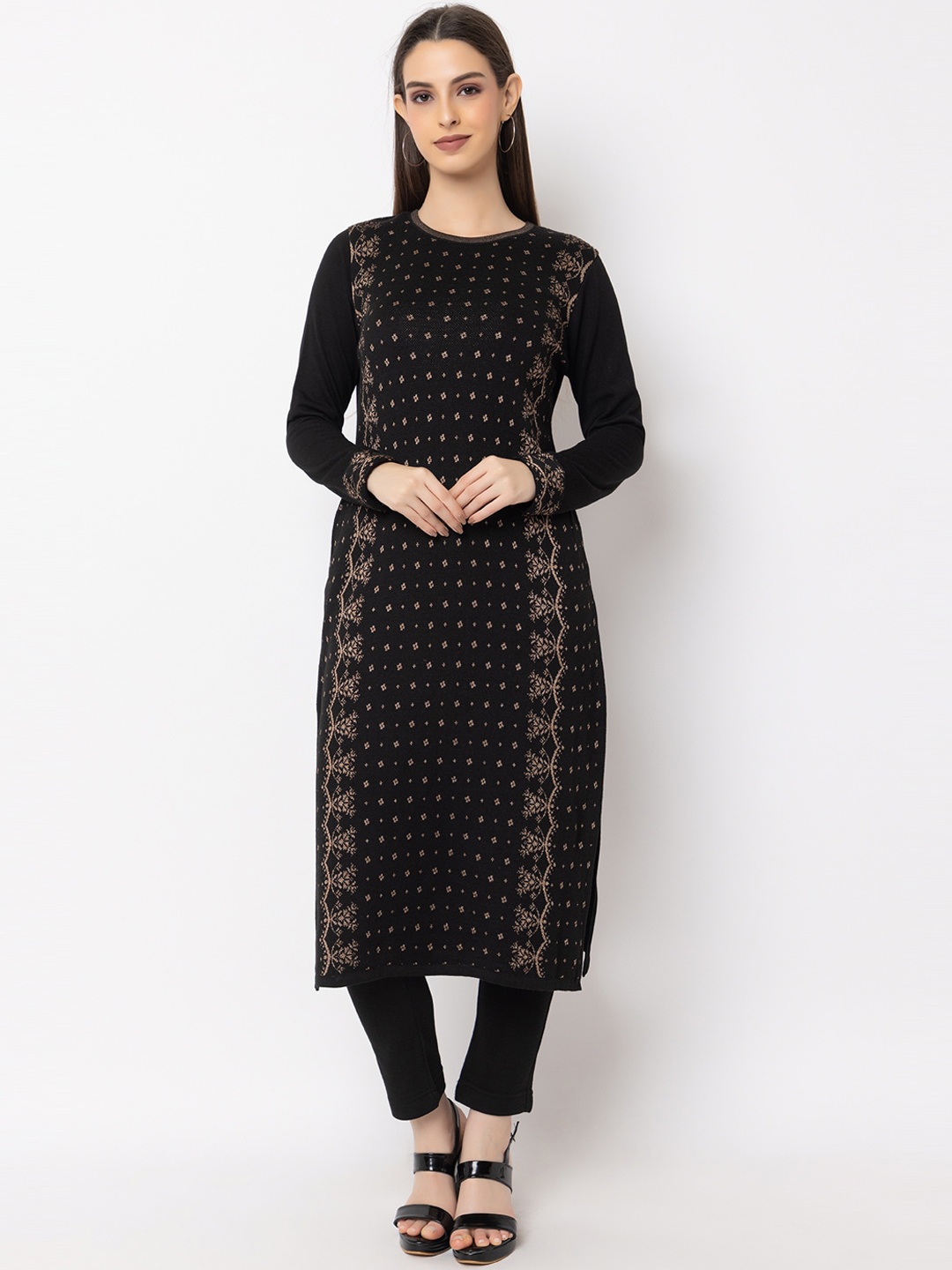 

KEIKO Women Black Floral Regular Palazzos &