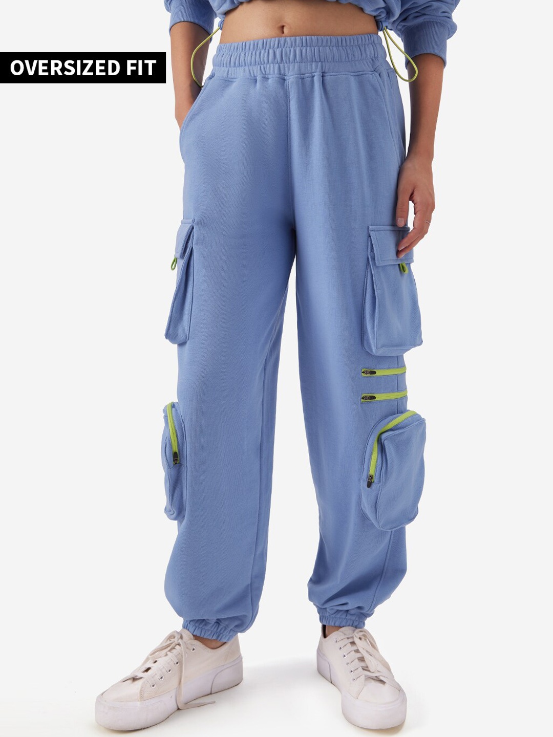 

The Souled Store Women Relaxed Fit Pure Cotton Joggers, Lavender