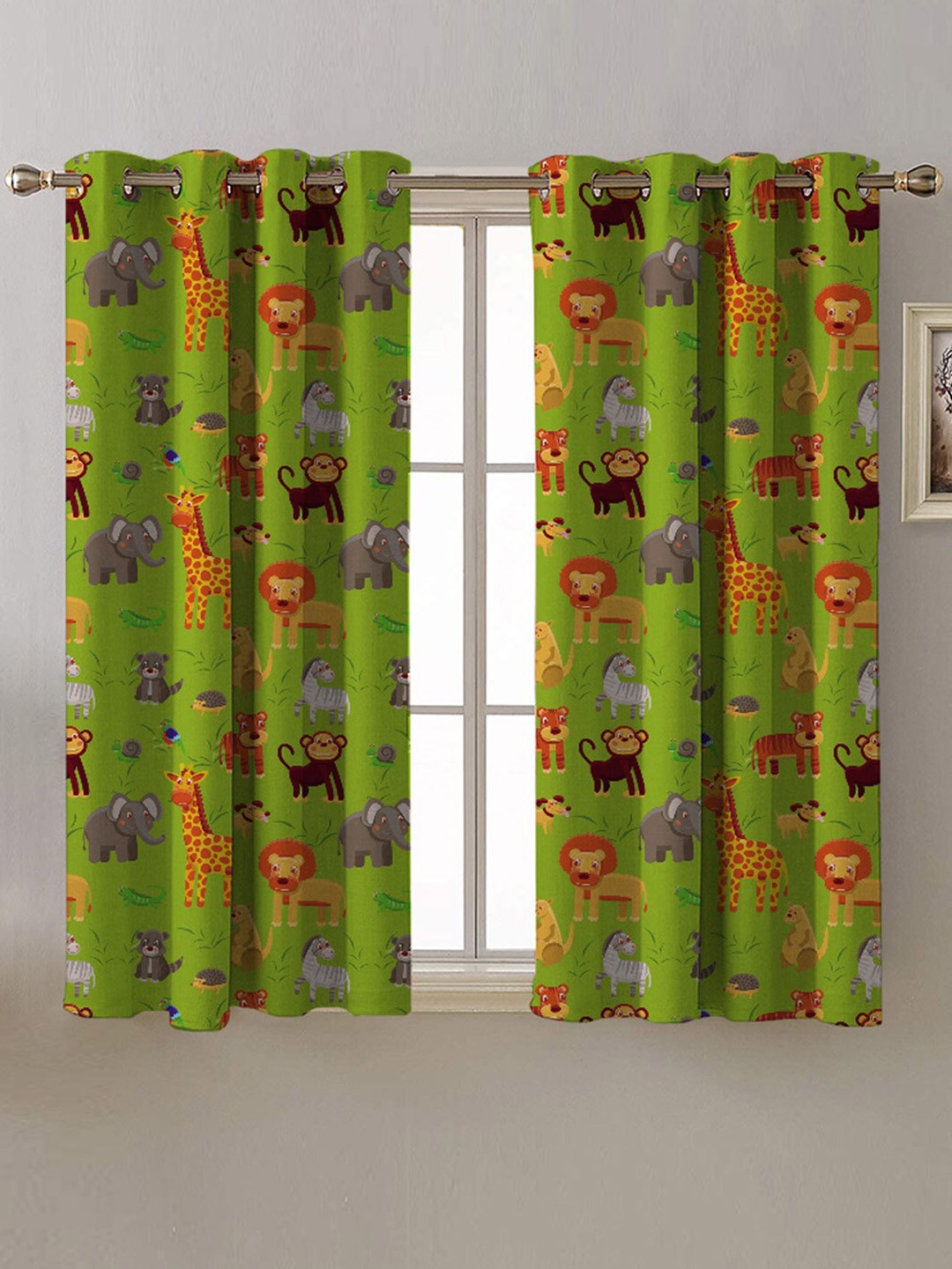 

SPACES Green 2 Pieces Quirky Room Darkening Window Curtain