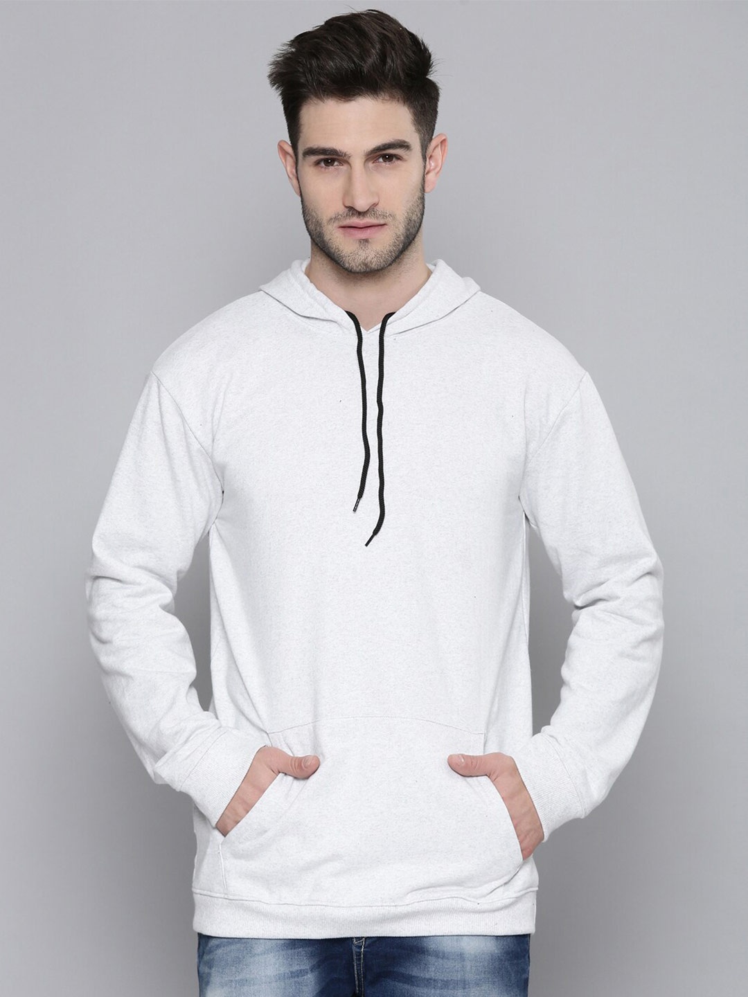 

SMARTEES Hooded Pullover Fleece Sweatshirt, White