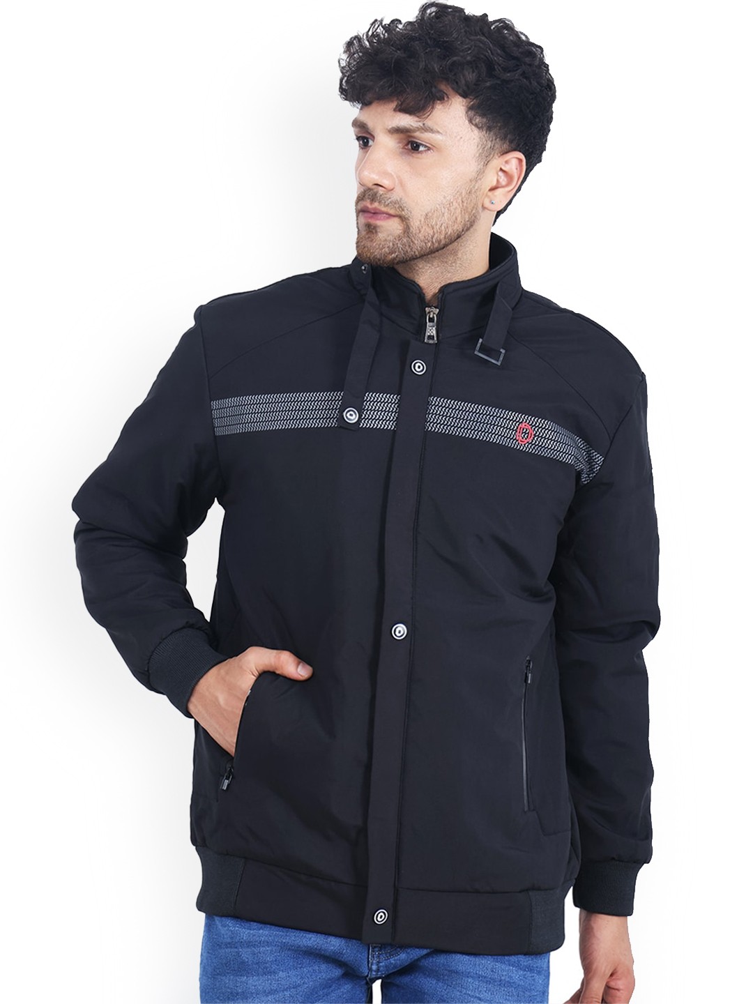 

Dollar Socks Men Black Water Resistant Outdoor Bomber Jacket