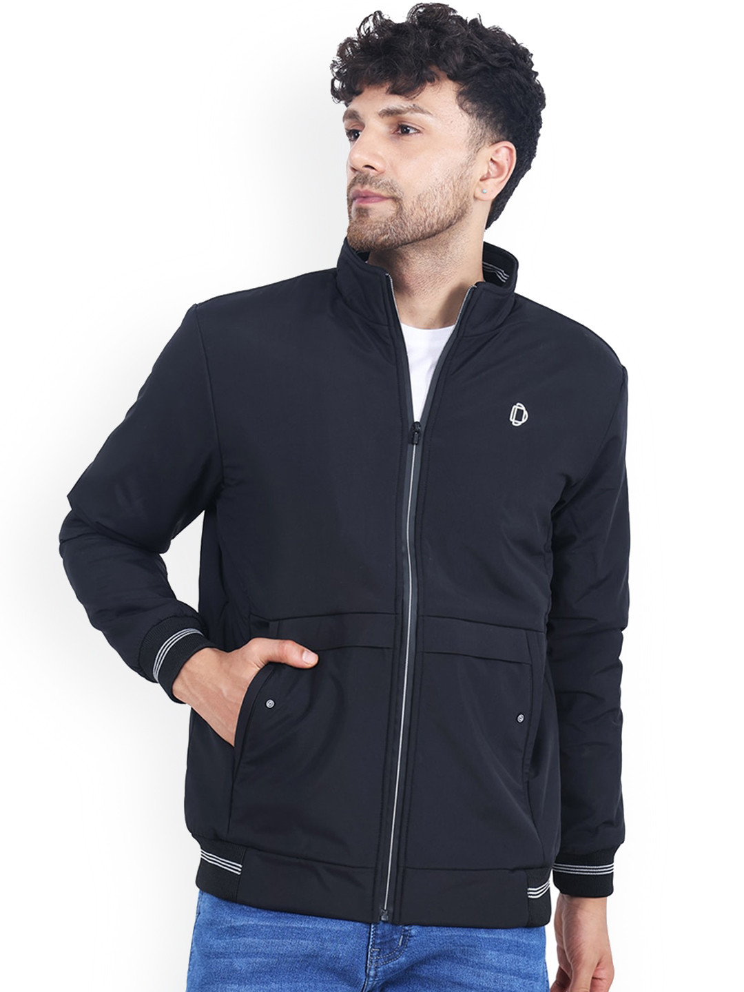 

Dollar Socks Men Black Water Resistant Outdoor Bomber Jacket