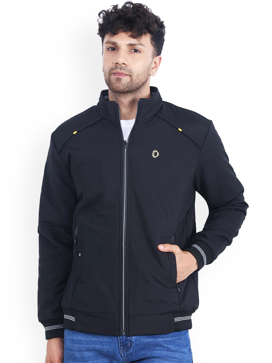 

Dollar Socks Water Resistant Outdoor Bomber Jacket, Black