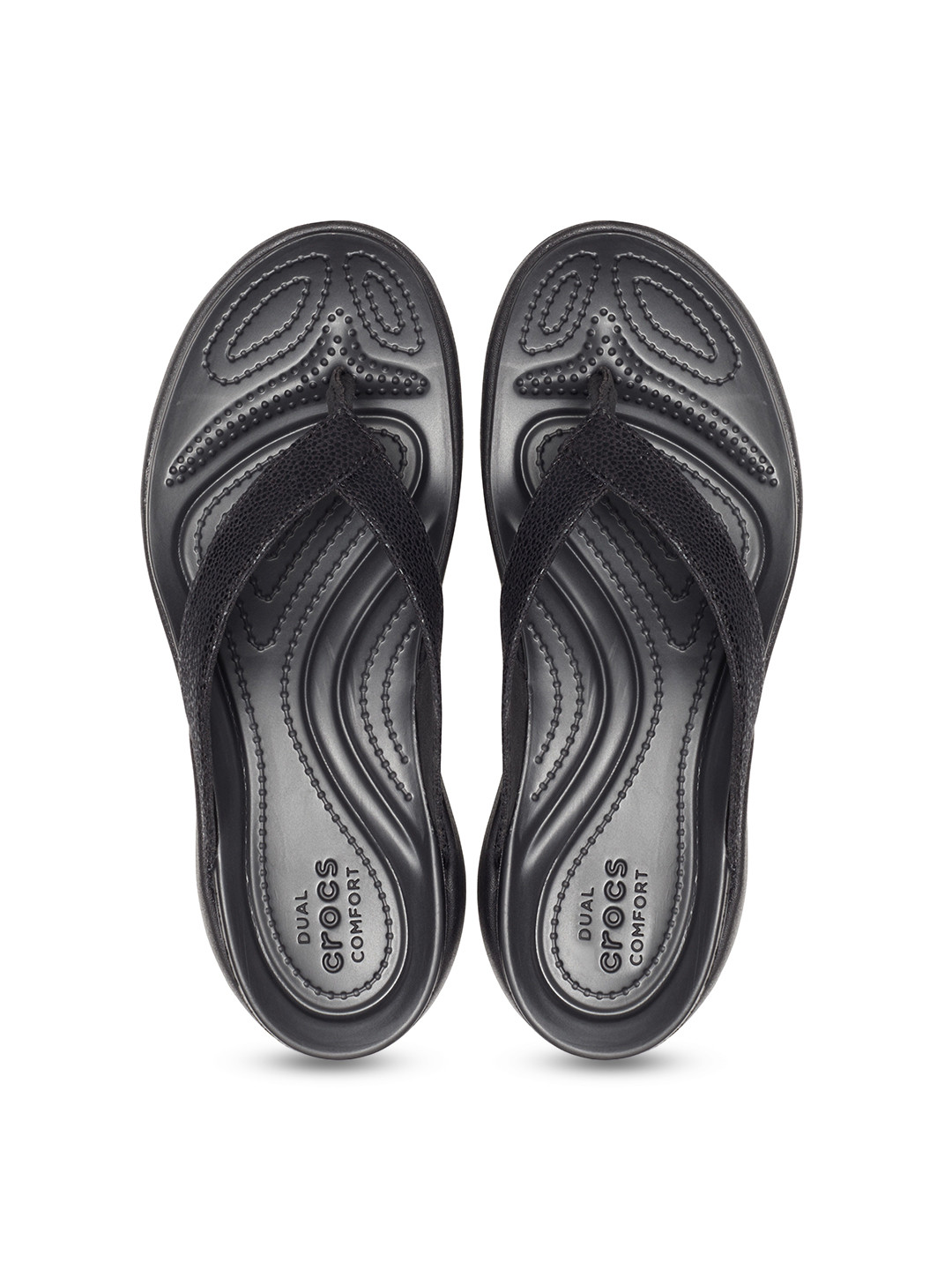 

Crocs Women Croslite Thong Flip-Flops, Black