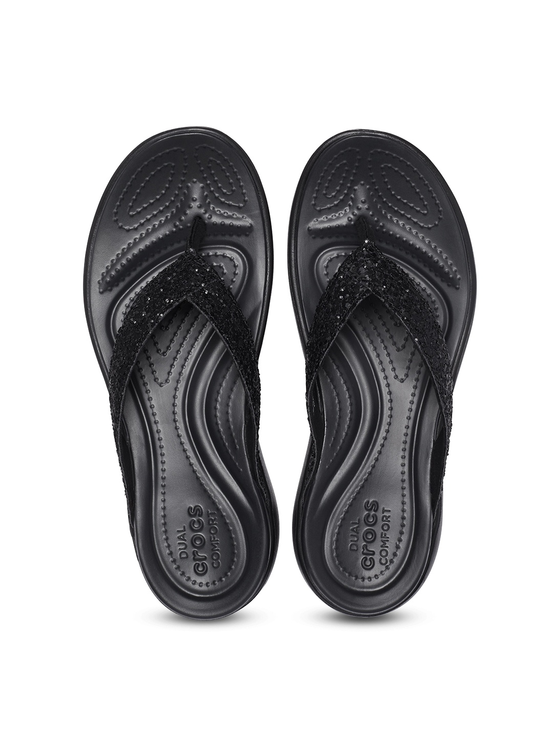 

Crocs Women Croslite Thong Flip-Flops, Black