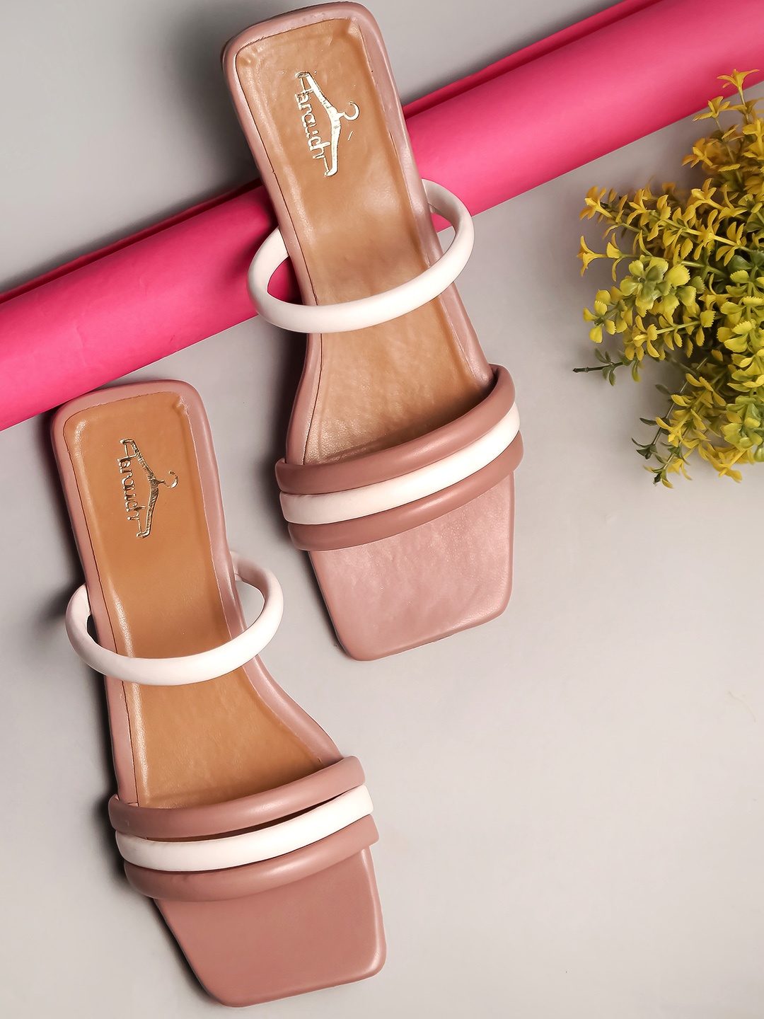 

Brauch Open Toe Flats, Beige