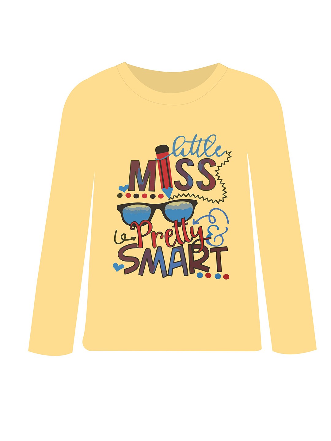 

CoolTees4U Girls Typography Printed Cotton T-shirt, Yellow