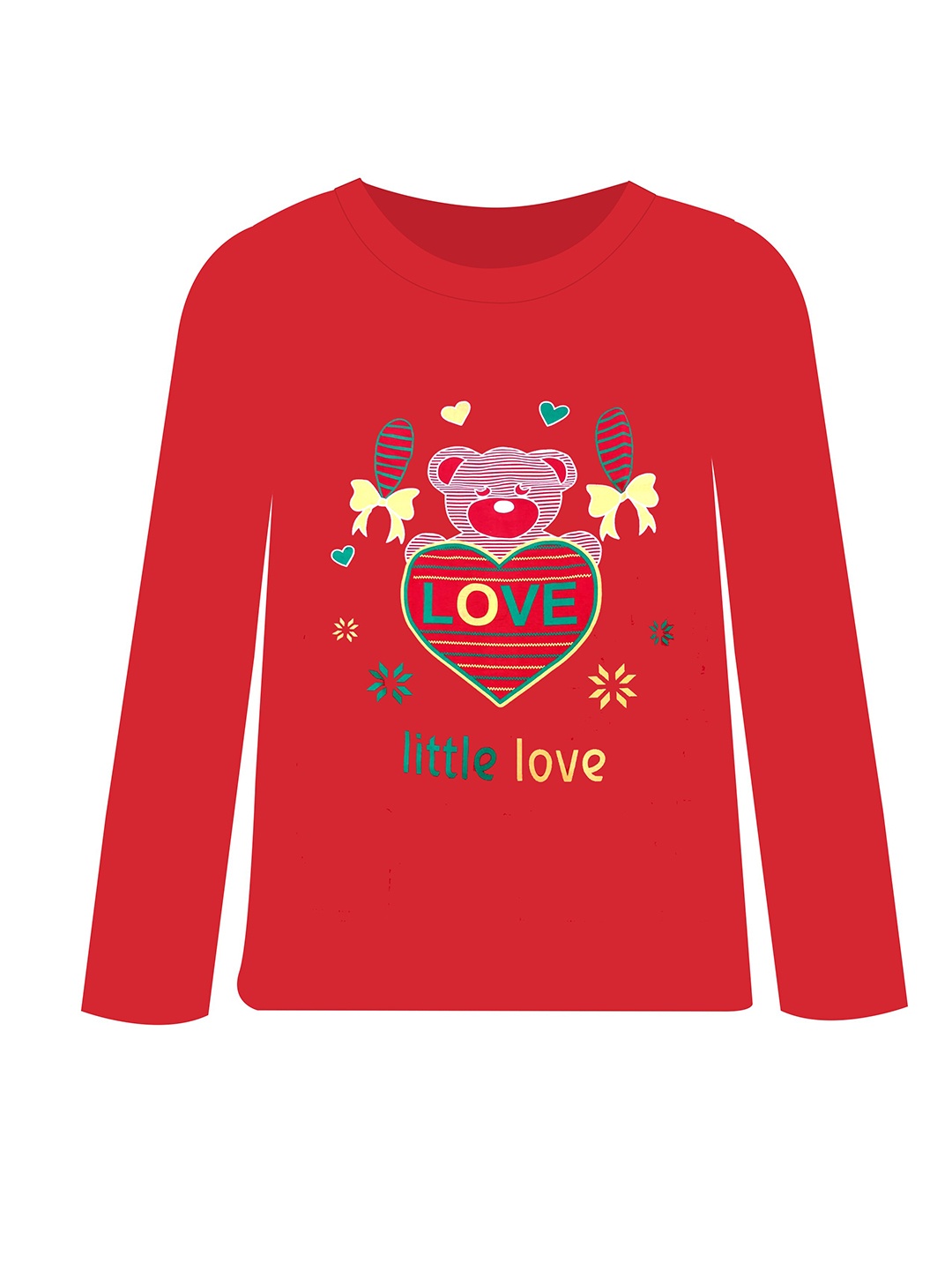 

CoolTees4U Girls Graphic Printed Cotton T-shirt, Red