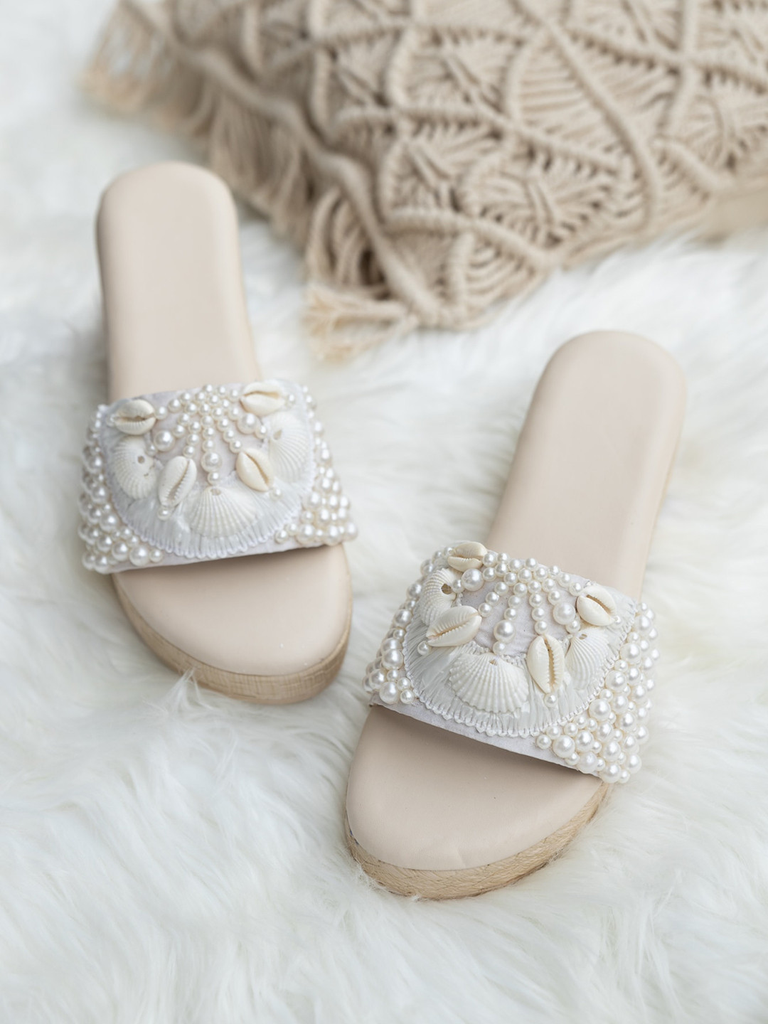 

Jutti Express Embellished Open Toe Wedge Heels, Off white